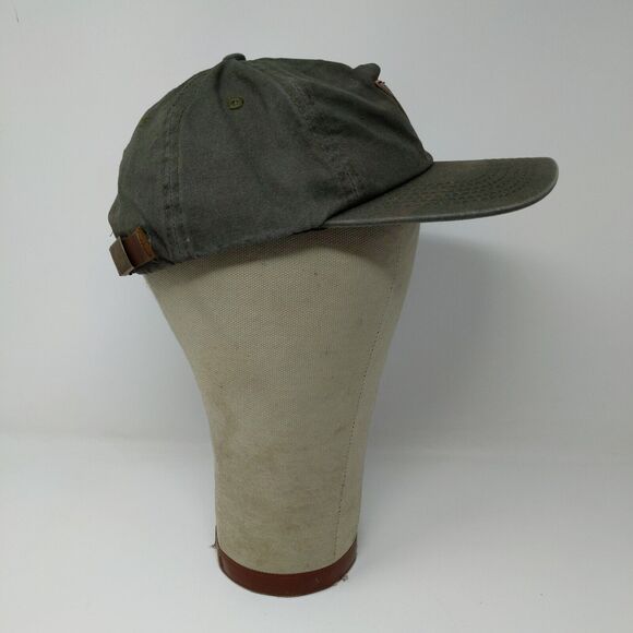 Jetty Life Marine Supply Olive Green Cap Hat Adjustable Leather Strap Buckle - Picture 6 of 10